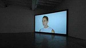 Installation view of Janet Biggs video 'Fade to White' at Conner Contemporary Gallery, Washington 