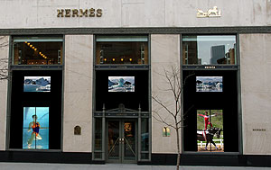 Video artist Janet Biggs video installation at Herms, New York