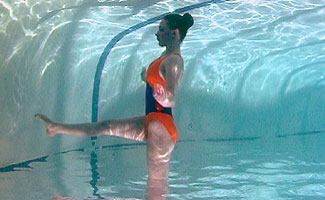 Deanna underwater. Video still from "Airs Above the Ground." 2007, Janet Biggs.