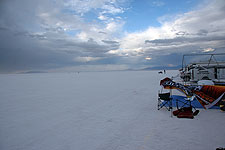 Salt flats. Video still from "Coming Attractions" 2008, Janet Biggs