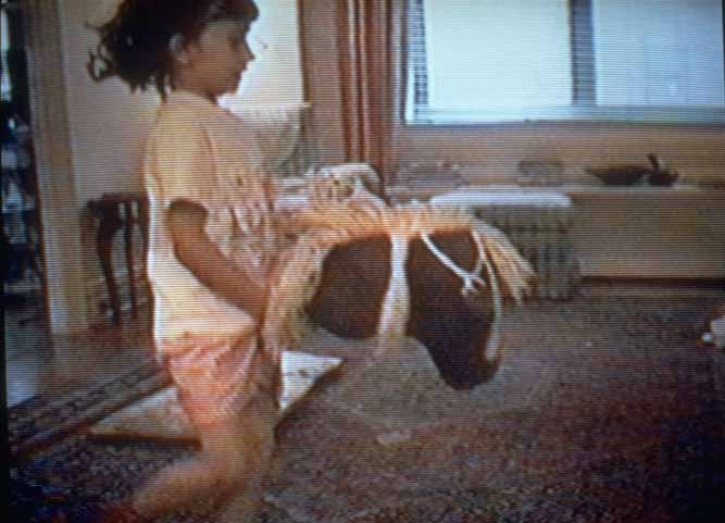 Justine on the Stick Pony